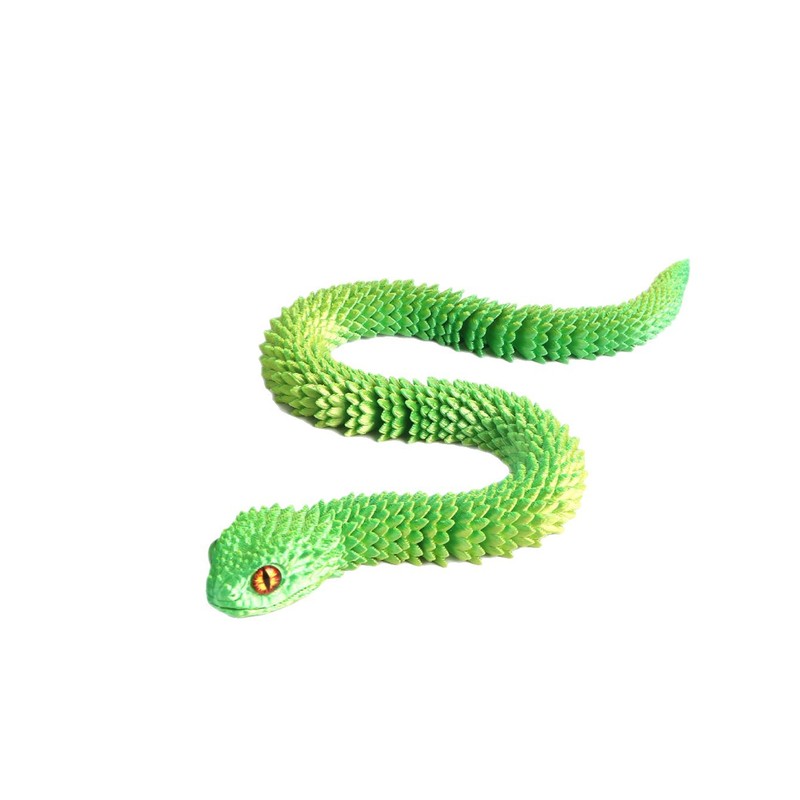 国境を越えて人気のある3dプリント蛇動物のアイデアかわいい関節が動くグラデーションがおもちゃのミニを飾ることができる|undefined