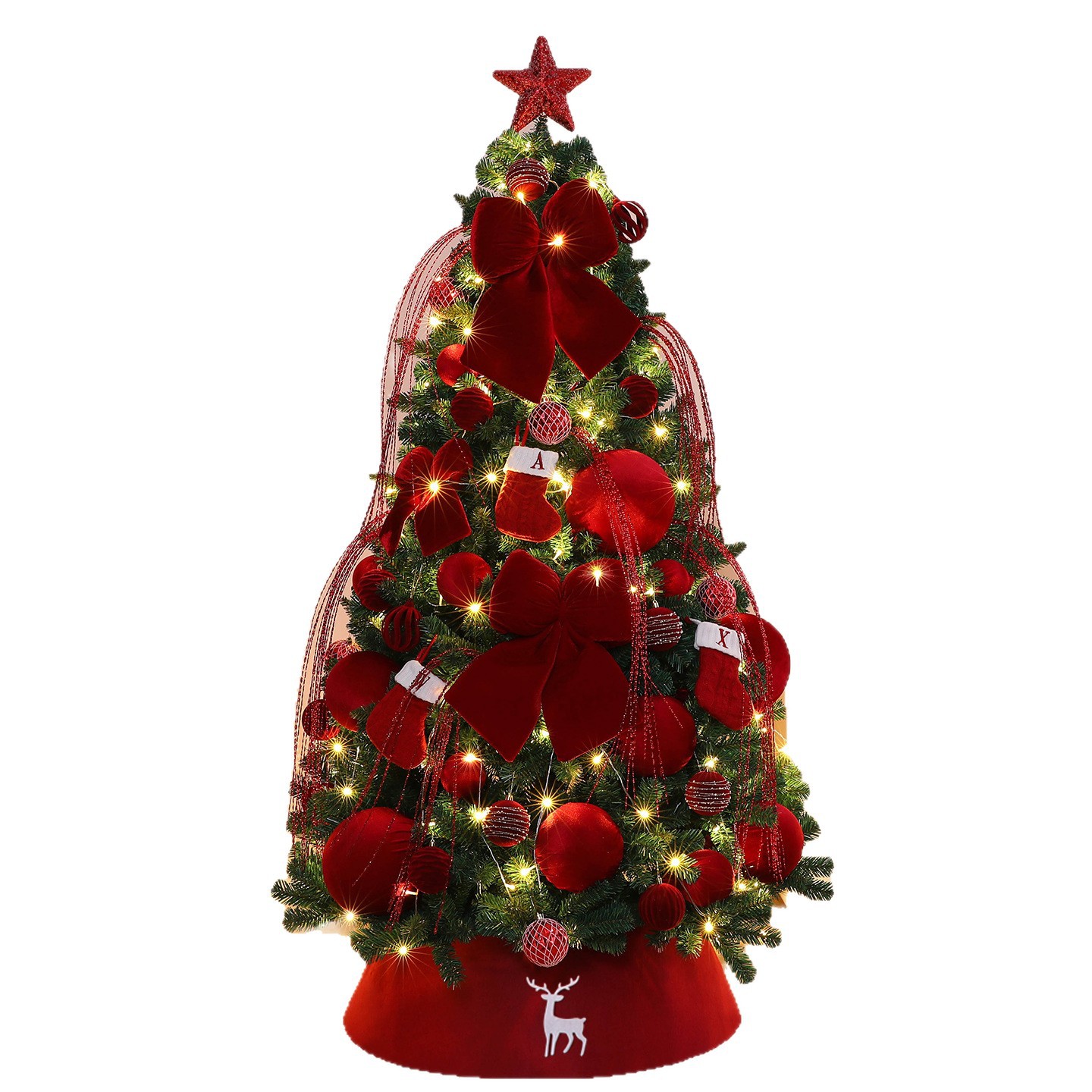 El vino de explosión mangarra set de árbol de Navidad gran decoración de Navidad interior y exterior decoración de árbol de Navidad