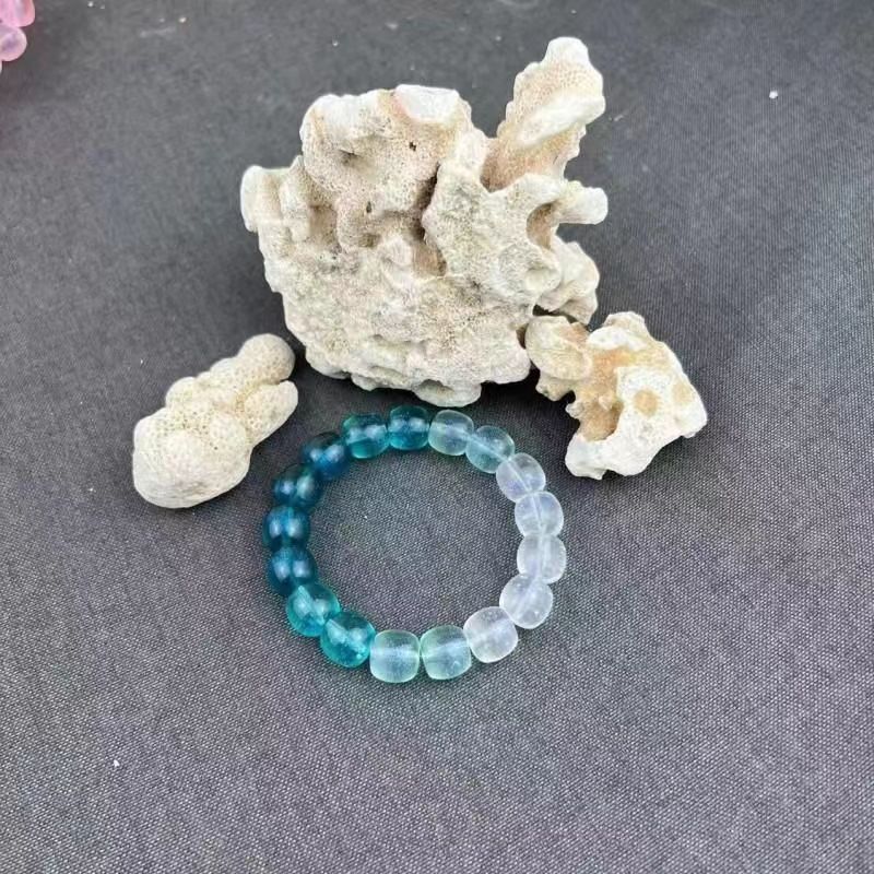 Pequeño Libro Rojo pulsera dedo-cuerda suave cielo estrellado gradiente luminoso color pulsera caliente estudiante niña placa jugando cuentas redondas para novia