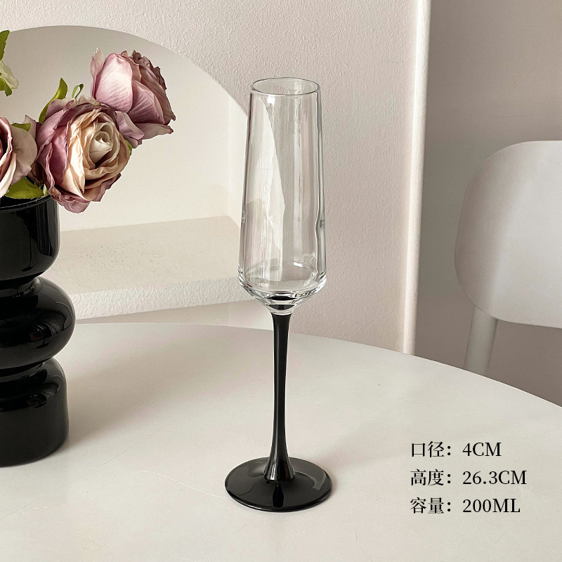 Tazas de champagne europeas de barro rojo caseras de alto nivel creativas de cristal tazas de vino alto par de tazas espumantes de vino