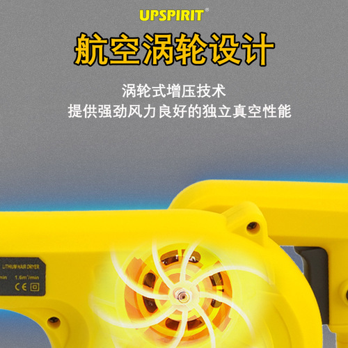 Electric lithium battery hair dryer, industrial vacuum cleaner, dual-use blower, dust removal machine, household leaf blower, rechargeable fan
