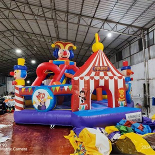 Foreign Trade Kidsren's Inflatable Castle Outdoor Large Trampoline Trampoline Naughty Castle Slide Rock Climbing Entertainment Pvc Customization