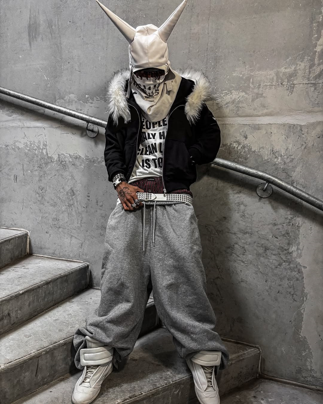 Y2K High Street American Style Fur Collar Printed Hooded Zipper Cardigan Sweatshirt For Men Autumn Winter Design Jacket_voghion.com