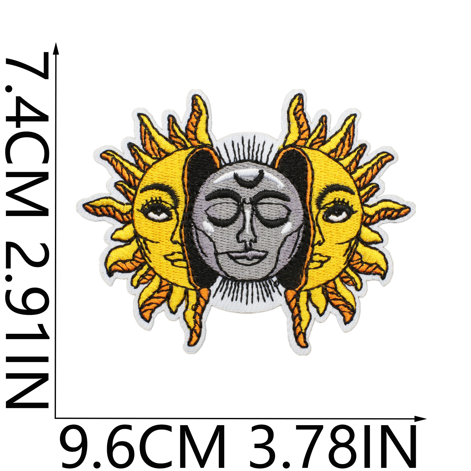 3g Weight Clothing Sticker Patches Classification 1 Piece, 1 Set Quantity Dacron thread Material Sun Pattern Casual, Elegant, Simple Style Style Embroidery Craft 1 Piece 1 Set Casual Elegant Simple Style Sun Dacron Thread Clothing Sticker Patches 15