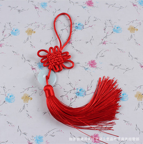 New Chinese knot, jade piece small Chinese knot pendant, tassel tassel, Chinese characteristic foreign affairs gift pendant