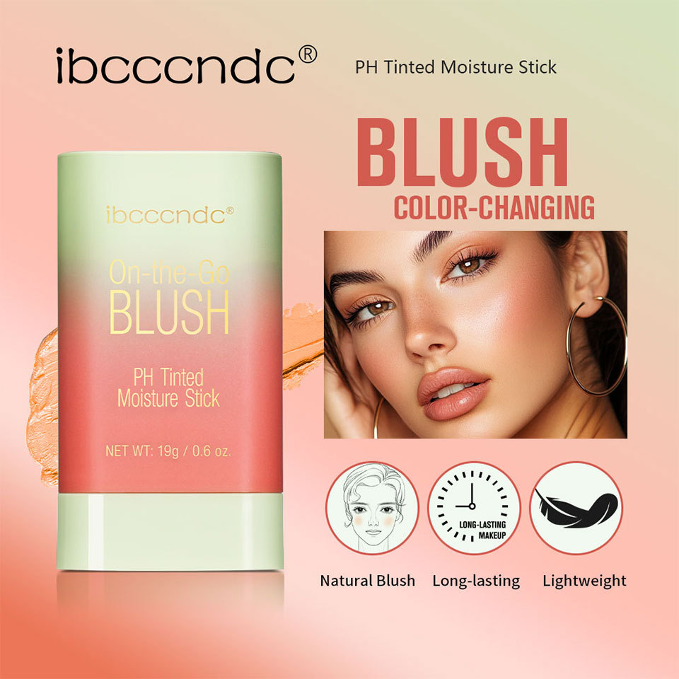 ibcccndc Color-changing Rotating Blush Cream Contouring Blush Cream Natural Nude Makeup Matte Blush Stick details Picture