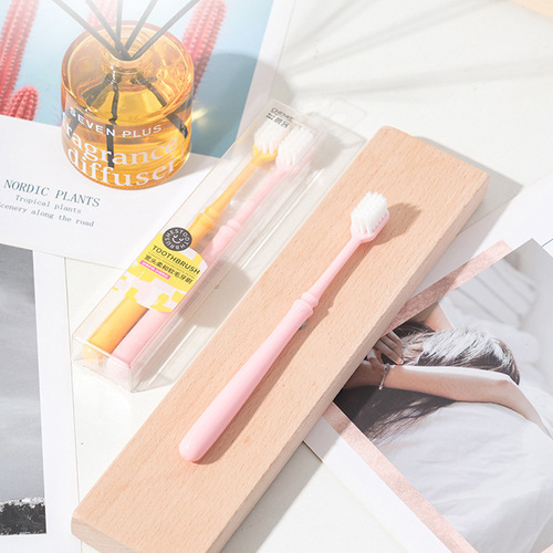 Adult couple wide head fine soft bristled toothbrush pregnant women confinement gum protection travel wear portable household toothbrush manufacturer wholesale