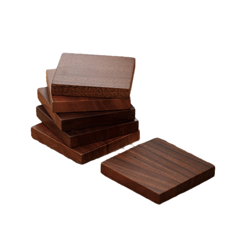 almohadilla de taza de té, almohadilla de aislamiento térmico a prueba de quemaduras, almohadilla de taza de café, almohadilla de madera, almohadilla de taza de té de kung fu de nuez, almohadilla de soporte de tetera