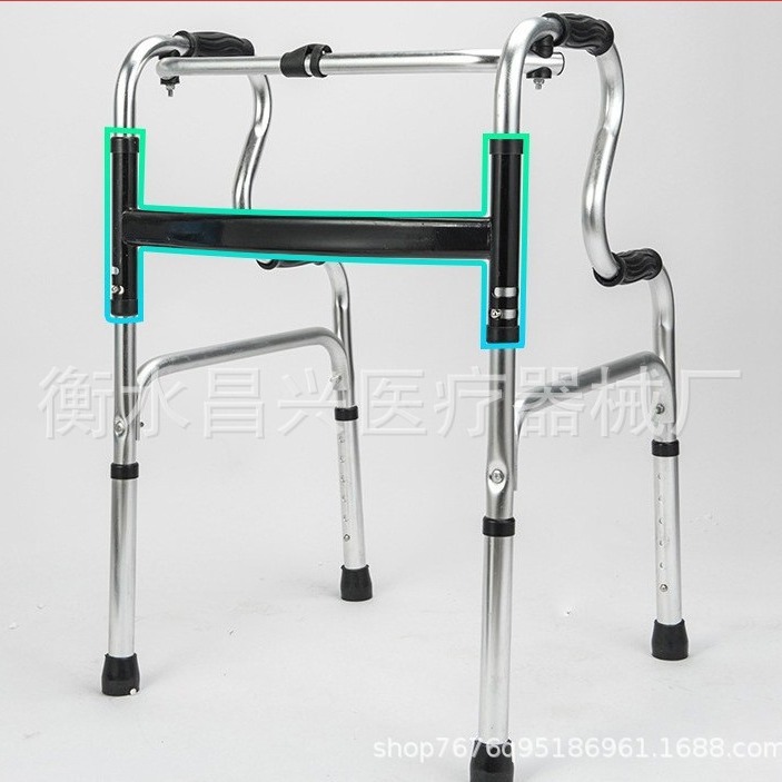 Fábrica al por mayor de acero inoxidable caminar ayuda ancianos caminar ayuda plegable caminar ayuda muletas rehabilitación caminar ayuda