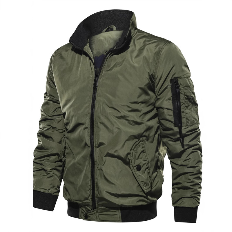 Factory Specializes in Cross-Border Foreign Trade Jackets, New Fashion Flight Suits, Quilted Cotton Stand-Up Collar Men's Jackets and Cotton Coats