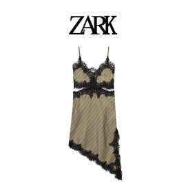 ZARK 欧美新款开口设计内衣风连衣裙 跨境外贸女装批发 5919042