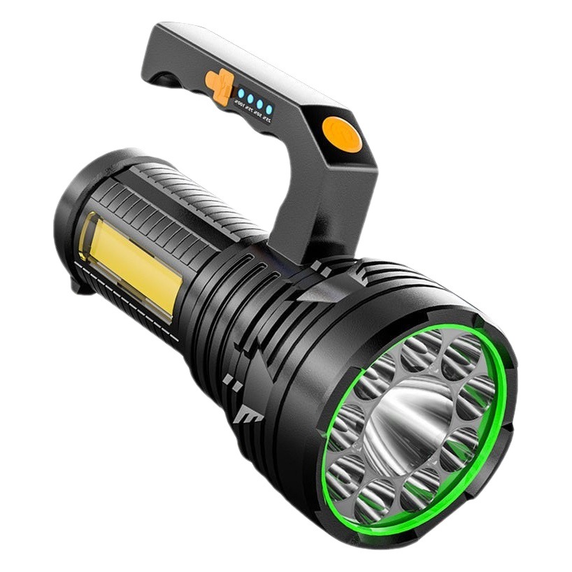 Lámpara portátil de iluminación transfronteriza linterna de emergencia al aire libre recargable Patrulla del hogar lámpara lateral de la mazorca lámpara portátil de luz fuerte