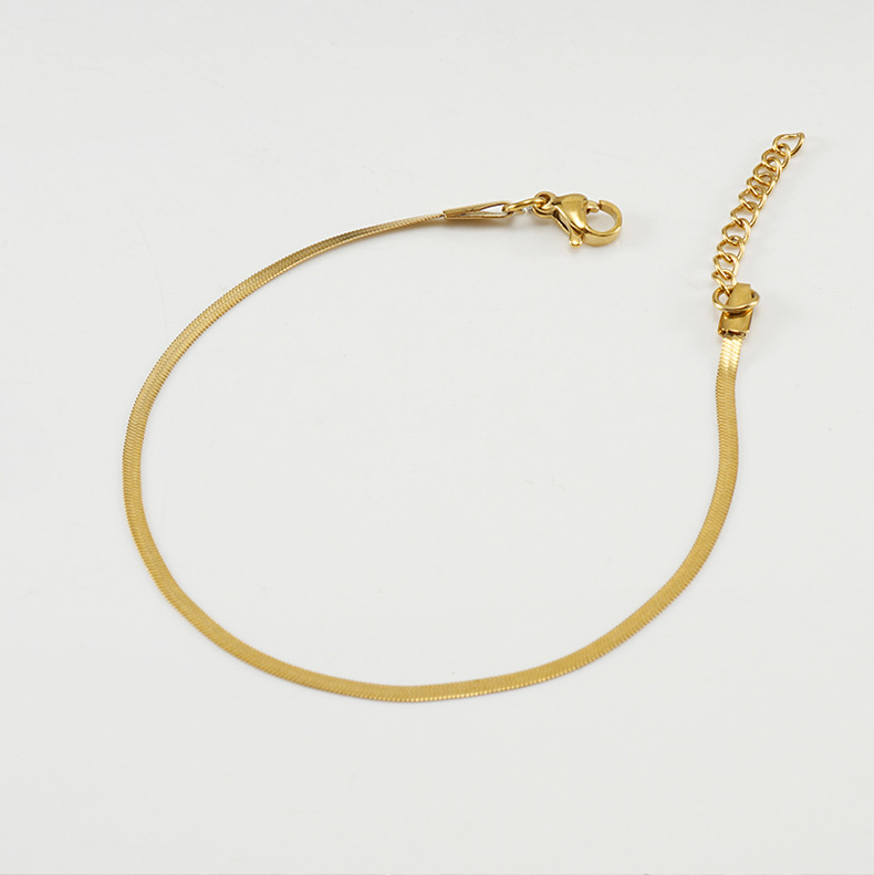 304 Stainless Steel Pendant Material Titanium Steel Inlay Material Bracelets Classification Fashion Solid Color 304 Stainless Steel 18K Gold Plated Titanium Steel Stainless Steel Bracelets In Bulk