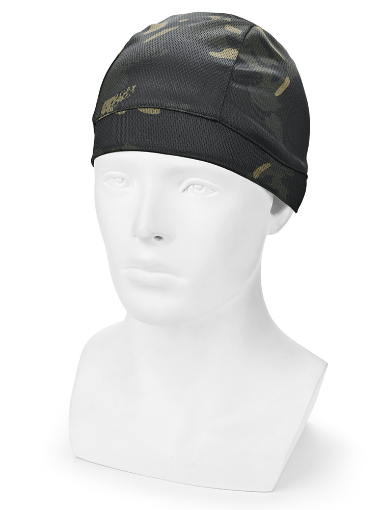 Gorro de malla de ciclismo, deportes al aire libre, correr, transpirable, absorbente de sudor, casco de secado rápido, gorro interior, a prueba de viento, protector solar, sombrero de camuflaje