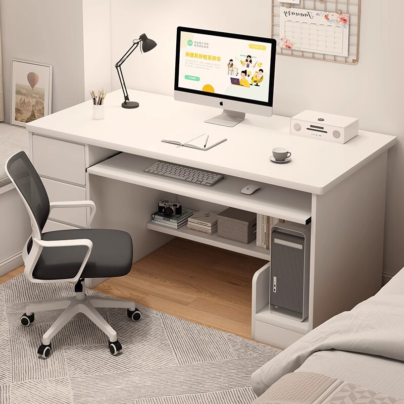 Computer Desk, Desktop Desk, Student Home Bedroom Study Desk, Simple Work Desk with Drawer, Office Desk