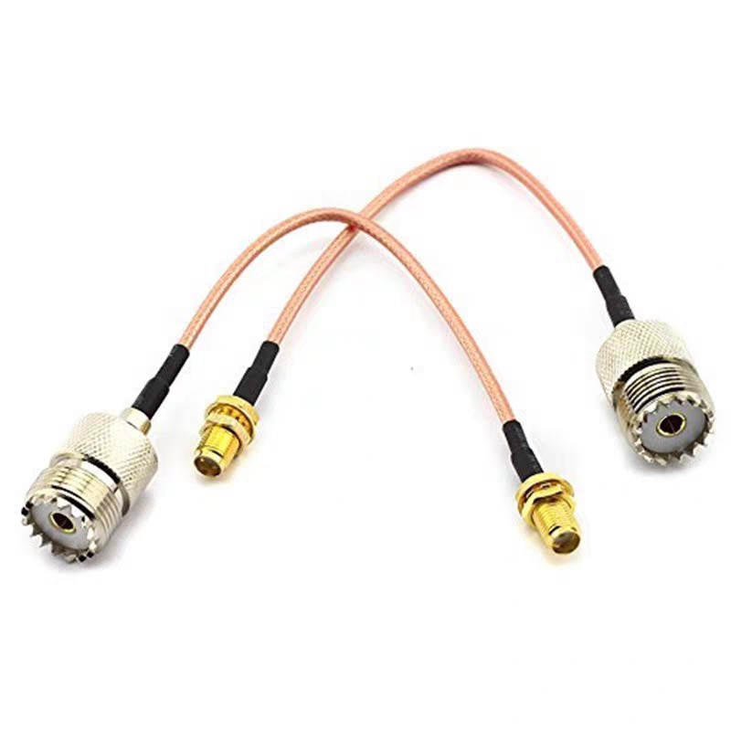 SMA母头转UHF SO-239母头连接器线天线电缆线长20cm