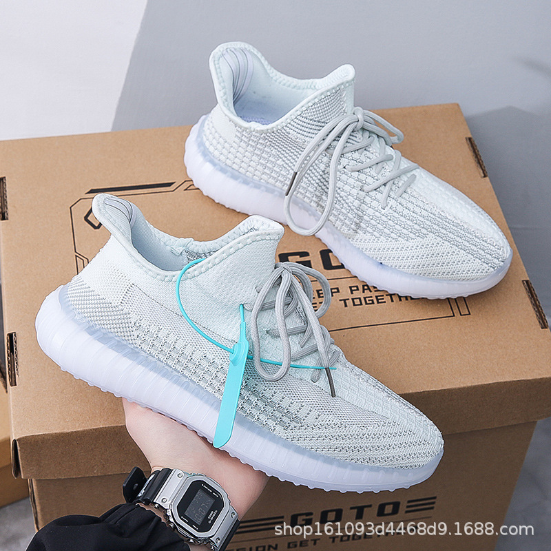 Coconut shoes 350v2 really hot soft bottom Starry Sky mesh breathable flying woven shoes casual shoes for men and women couple sneaker