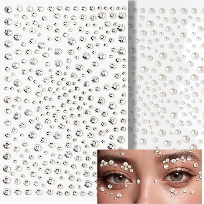 Cross-Border 325-Piece Pearl Self-Adhesive Rhinestone Stickers for Eye Makeup, Face Rhinestones, Acrylic Nail Art, and Face Stickers Cross-Border 325-Piece Pearl Self-Adhesive Rhinestone Stickers for Eye Makeup, Face Rhinestones, Acrylic Nail Art, and Face Stickers