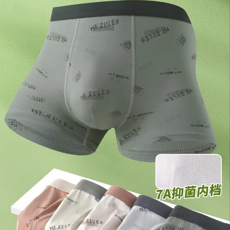 Men's Underwear Lyocell Cotton Breathable Antibacterial Crotch Boxer Shorts Men's Boxer Briefs 2025 Summer