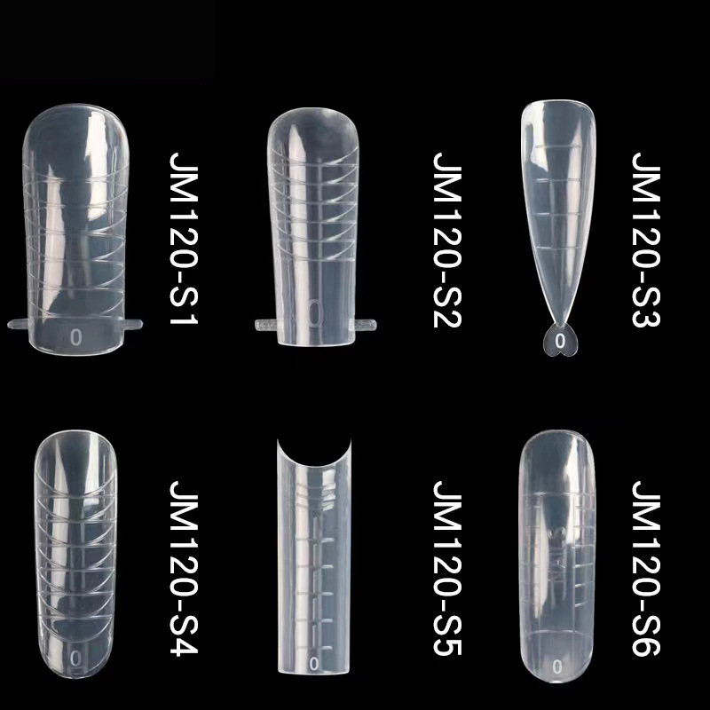 Nail art crystal nail mold extension nail without paper holder extension nail fast phototherapy extension nail 120 pp box