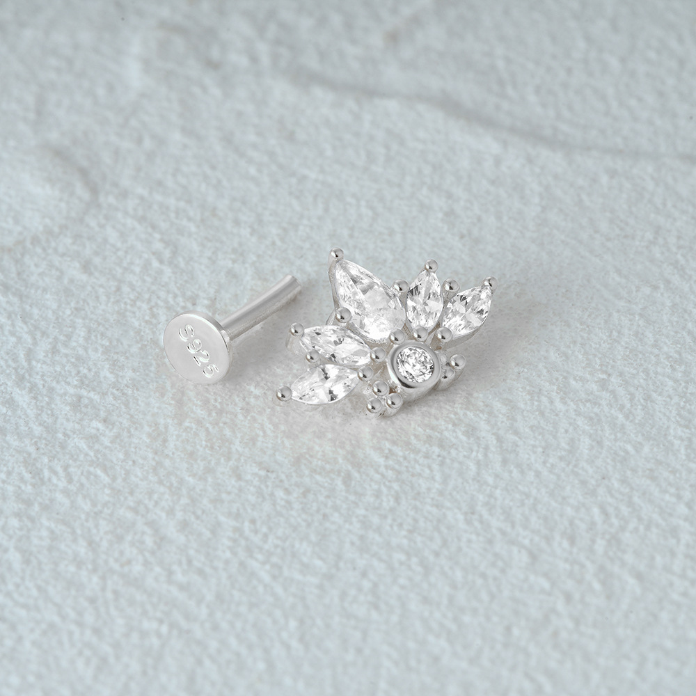2g Weight Zircon Inlay Material Ear Studs Classification 1 Piece Quantity Daily Occasion 925 Sterling Silver Material Geometric Pattern Women's Gender Plating Design Simple Style Style 1 Piece Ear Cartilage Rings & Studs Simple Style Geometric 925 Sterling Silver Plating Zircon 67