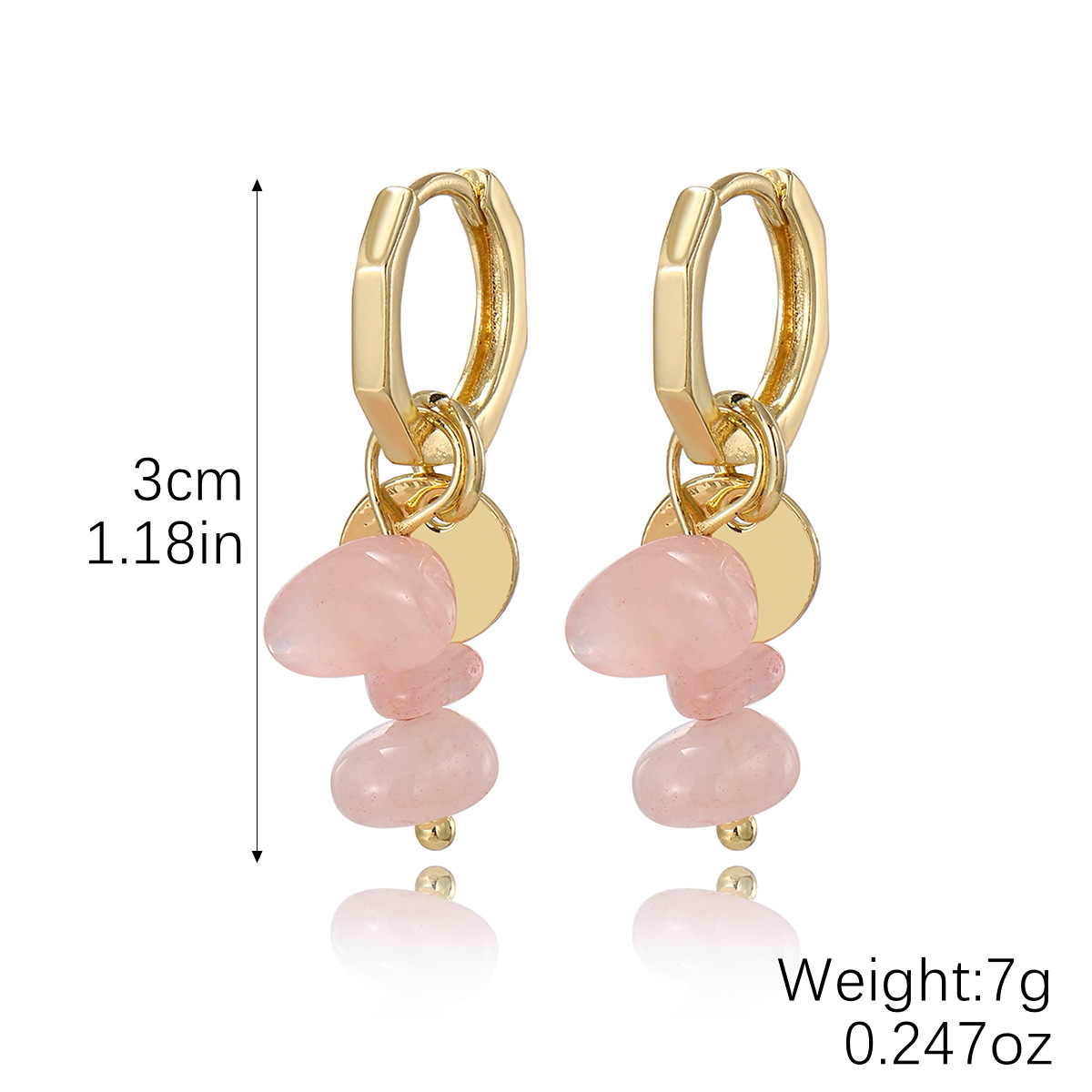 E2505-9 라이트 스매쉬 스톤 귀걸이