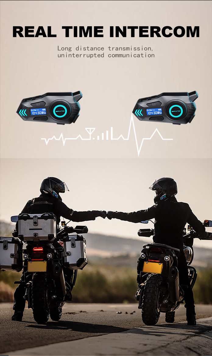 Cross-Border Helmet Bluetooth Headset K09 Real-Time Intercom 40mm Speaker Binaural Stereo Long Battery Life Low Latency