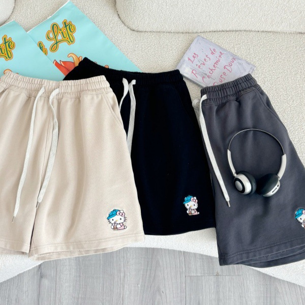 BiaotLife paper bag shorts for summer, thin, loose, versatile, casual pants for outdoor wear, trendy American-style sports pants BiaotLife paper bag shorts for summer, thin, loose, versatile, casual pants for outdoor wear, trendy American-style sports pants