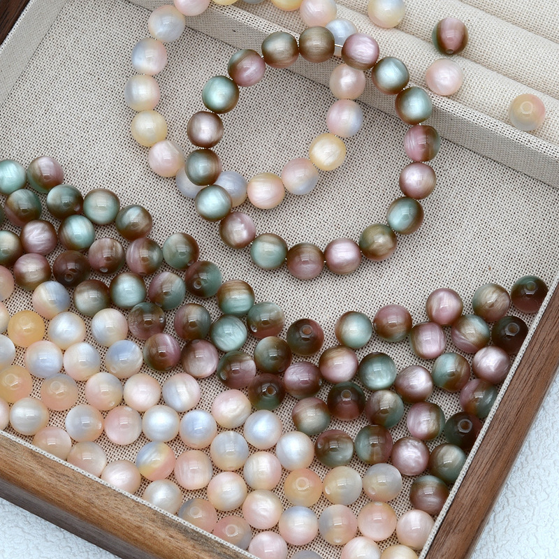 Sunset Rose Pink Brown Resin Beads Dye Dreamy Beaded DIY Bracelet Necklace Mobile Phone Chain Jewelry Material