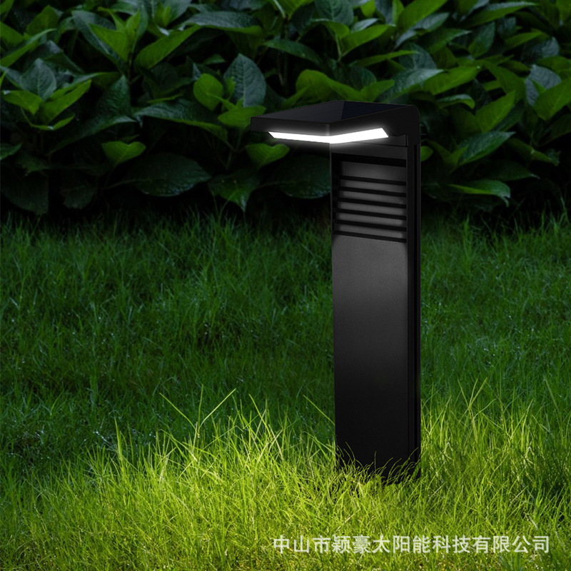 太阳能草地别墅地插灯 现代简约庭院草坪灯 防水户外花园庭院灯