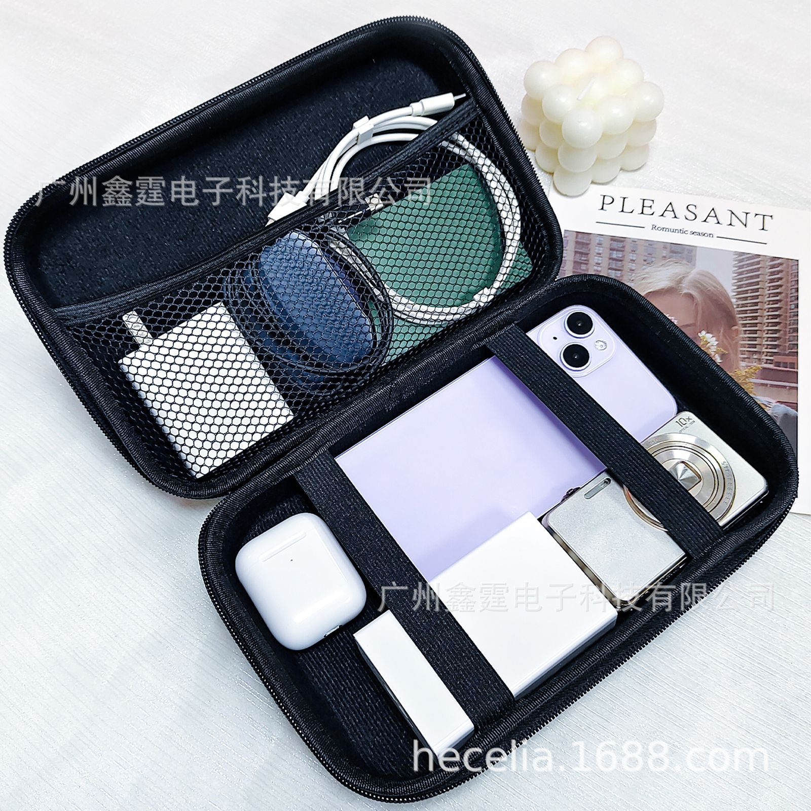 Factory Direct Supply Waterproof Large-Capacity Cosmetics Bag Can Hold U Disk Power Bank Data Cable Mobile Phone Accessories Cosmetics Bag