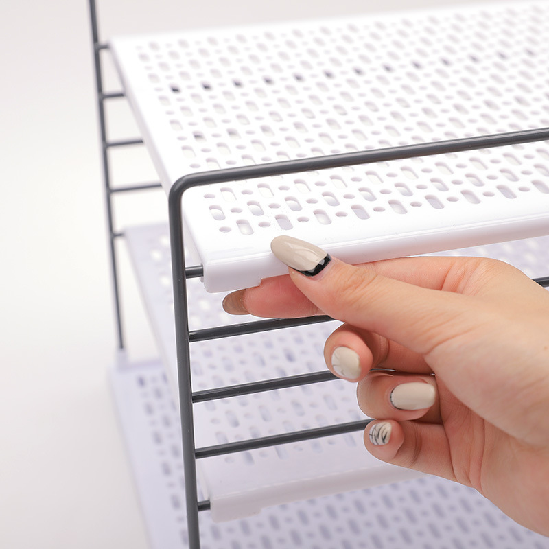 2021 New Multi-Layer Shelf Desktop Shelf Mini Storage Rack Removable Iron Bracket