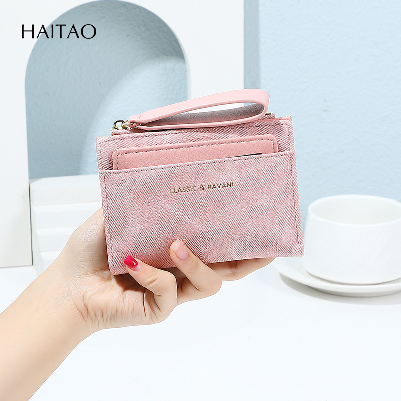 Nueva billetera de mujer corta bolsa de tarjetas de color sólido2025 mujeres de alto nivel sentido transfronterizo cremallera fuente de bolso de cambio fabricantes