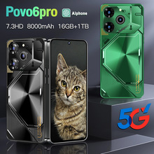 新款现货跨境Povo6Pro手机16+1T安卓外贸手机源头工厂价低价批发