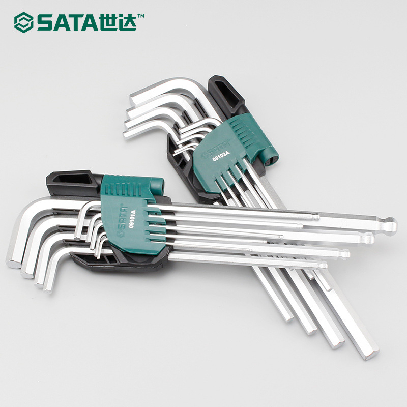 世达工具9件套球头平头内六角梅花扳手工具套装09103