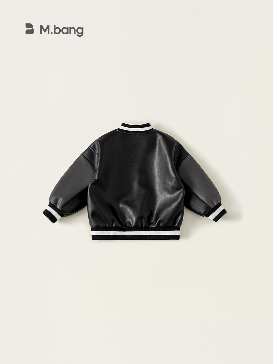 Ropa infantil Youbao, estilo urbano, chaquetas de primavera y otoño para niños, ropa de bebé, chaquetas de motociclista, chaquetas de cuero para niños, chaquetas para niñas image 6