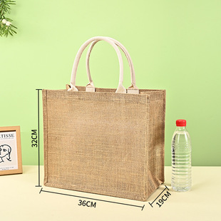 Linen Bag Customized Cotton and Linen Shopping Bag Linen Gift Bag Vintage DIY Linen Bag Portable Jute Bag Customized