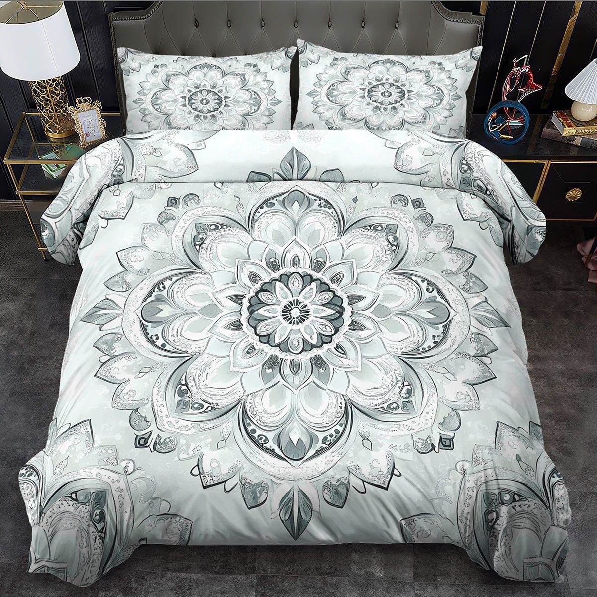 Transfronterizo textil para el hogar Mandala impresión digital quilt kit suave piel transpirable portador TEMU / JIT