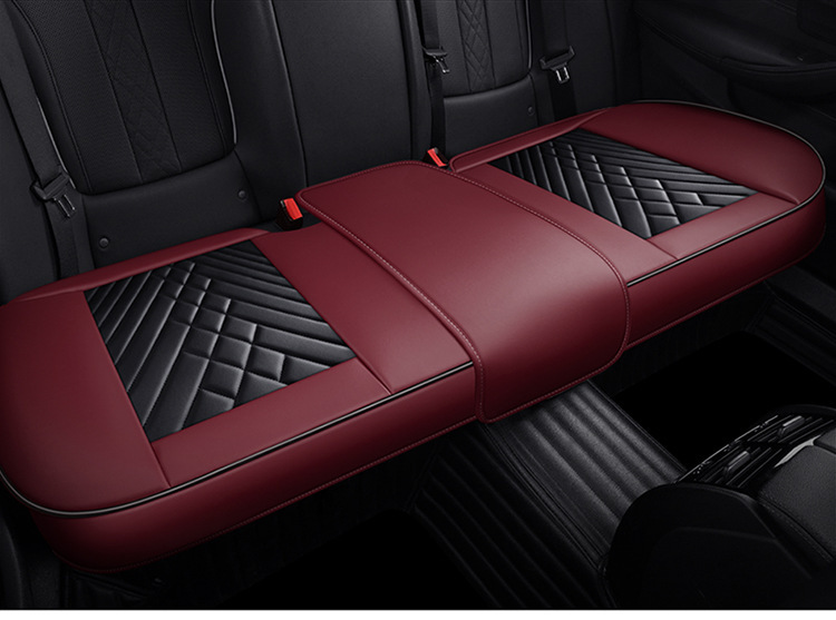 Cross-border delivery Napa leather car cushion four seasons universal breathable seat cushion non-slip three-piece set single seat fully surrounded