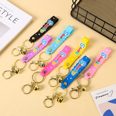 かわいいキーホルダーの部品pvcソフトゴムの手提げ帯のアルファベットの英語の革紐のキーホルダーのおもちゃのチェーン