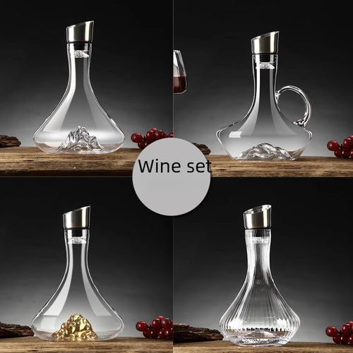 Internet-famous waterfall-style quick wine decanter, luxury European-style household red wine pourer, Jinshan Ice Mountain wine set