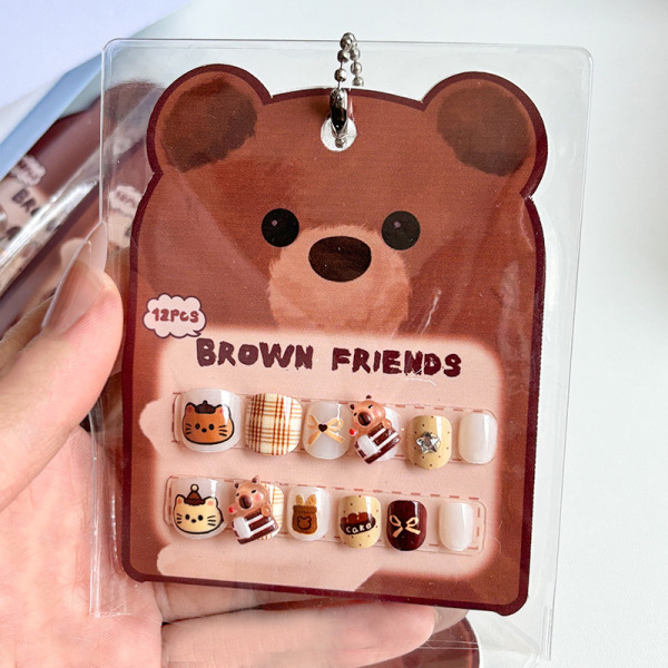Cute children's cartoon short nail stickers for nails