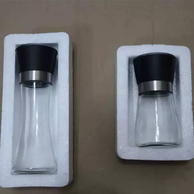 研磨器快递发货泡沫箱泡沫盒包装高款矮款现货圆形水杯泡沫