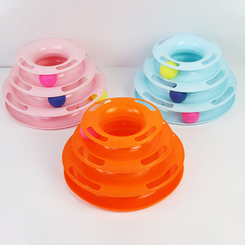 Cat toy cat turntable three-layer track amusing cat toy fun self-entertainment and boredom relief cat amusement park cat toy