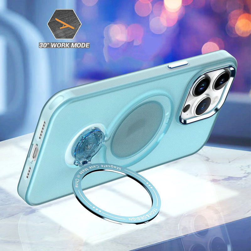 360 Rotating Apple 17Air Stand Mobile Phone Case Suitable for Iphone14 Protective Case Magsafe Magnetic Suction Case 13P