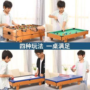 Sam Neith Home Children's Mini One Table Tennis Room Billiard Soccer Board Games Billiard Table Four-in-One