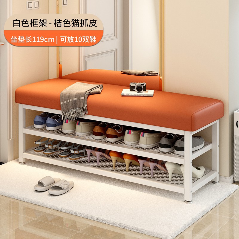 Taburetes personalizados en la puerta de metal simple en la casa se pueden sentar en la puerta, taburetes bajos de lujo ligeros, taburetes para cambiar zapatos