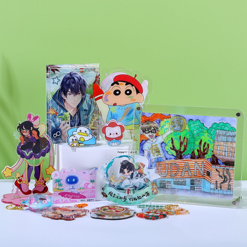 Muguo プロフェッショナルカスタマイズされたアクリルキーホルダースタンドクリップ携帯電話エアバッグホルダー流砂ブランドデザイン校正|undefined