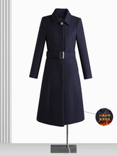 案场收腰大衣女秋冬季毛呢修身职业装空姐客服售楼部工作服
