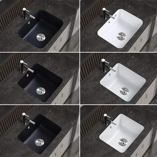 Balcony Laundry Basin Deepened Ceramic Vegetable Washing Basin Large Capacity Off-counter Basin Embedded Sink Off-counter Basin Washbasin
